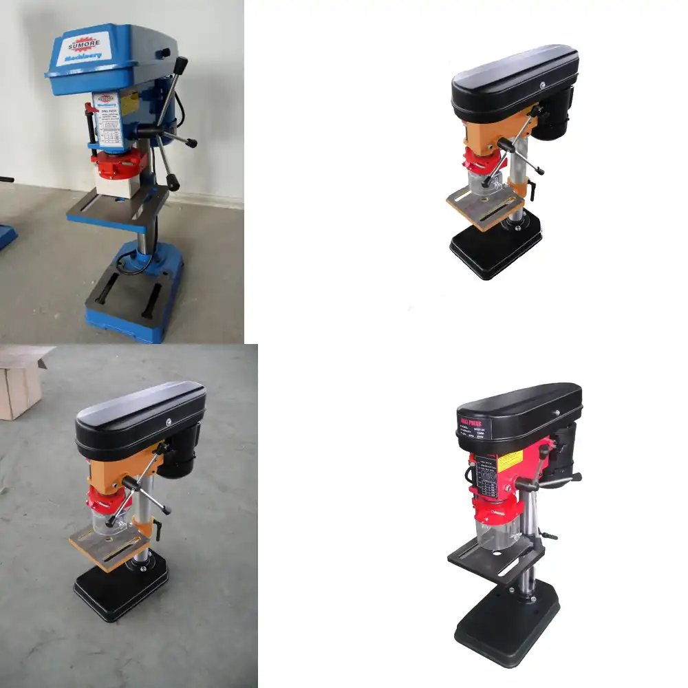 آلة حفر ثابتة زرقاء اللون بقطر - مراجعة Drill Press وسعره