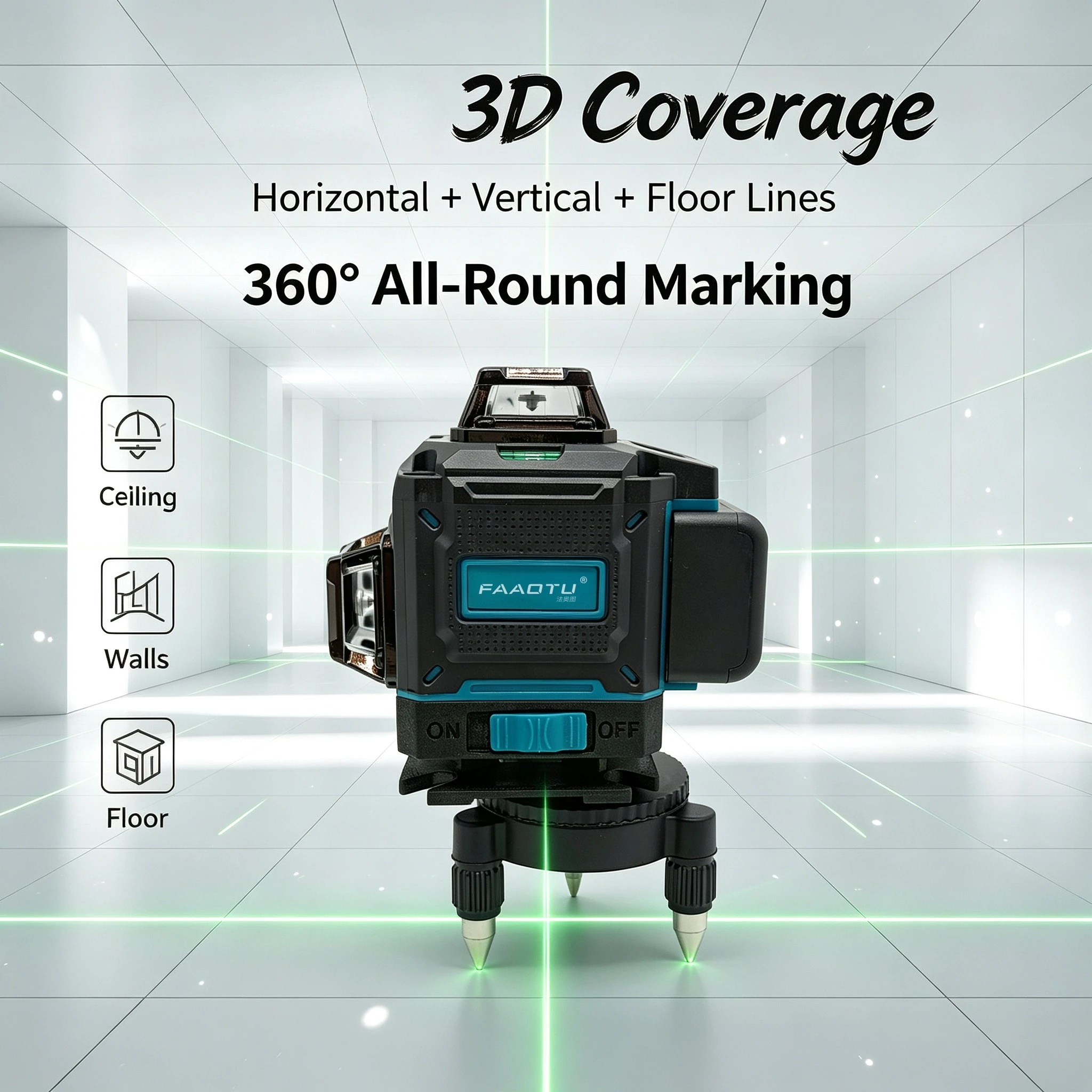 فاواتو 4D 16-خط 360 °   أداة م - مراجعة Spirit Level وسعره